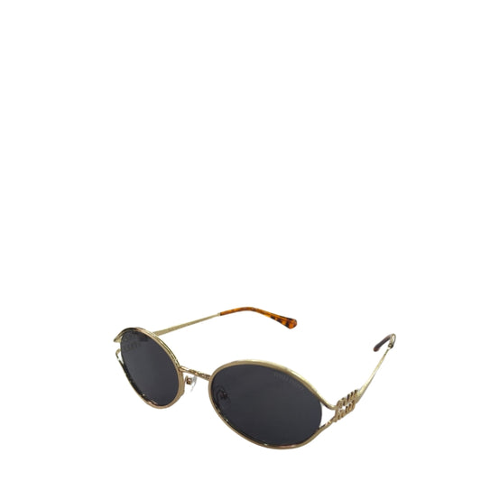 Miu Miu 52YS Oval Sunglasses - Black & Gold