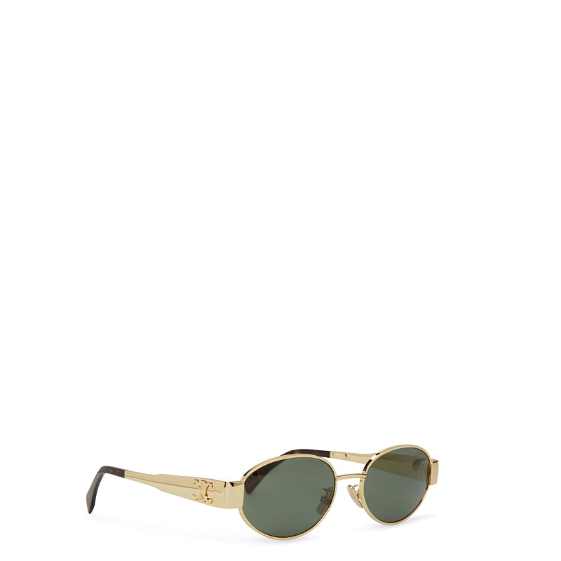 Celine Gold Oval Sunglasses